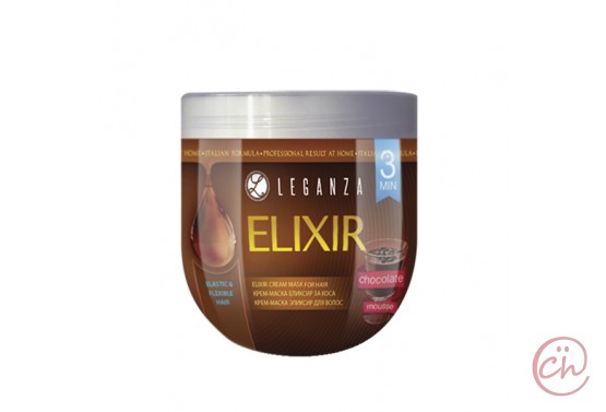 Маска за коса за еластичност с шоколадов мус Leganza Elixir 1000ml - Rosa Impex